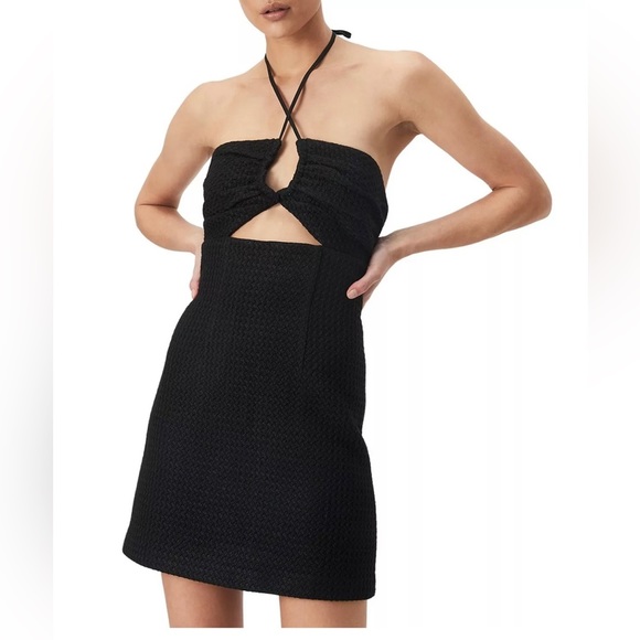 BARDOT Lexi Textured Cutout Halter Mini Dress - Picture 10 of 10